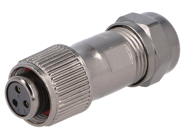 Stekker; ST12; vrouwelijk; PIN: 3; IP67; 5÷8mm; 13A; solderen; 250V