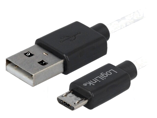 Kabel; USB 2.0; USB-A-stekker,USB B-microstekker; vernikkeld