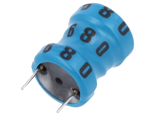 Smoorspoel: ferriet; 68uH; 1,6A; 190mΩ; ±10%; 10kHz