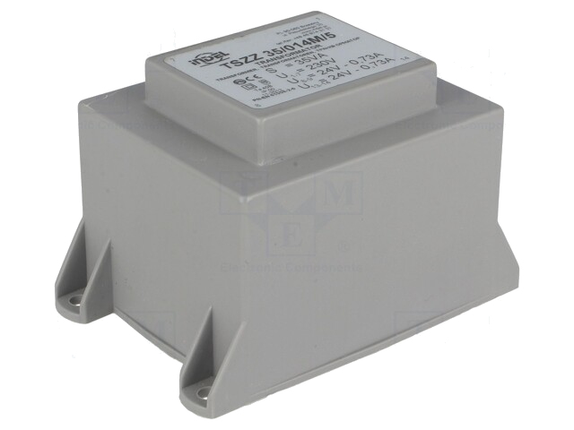Transformator: ingegoten; 35VA; 230VAC; 24V; 24V; 720mA; 720mA; PCB