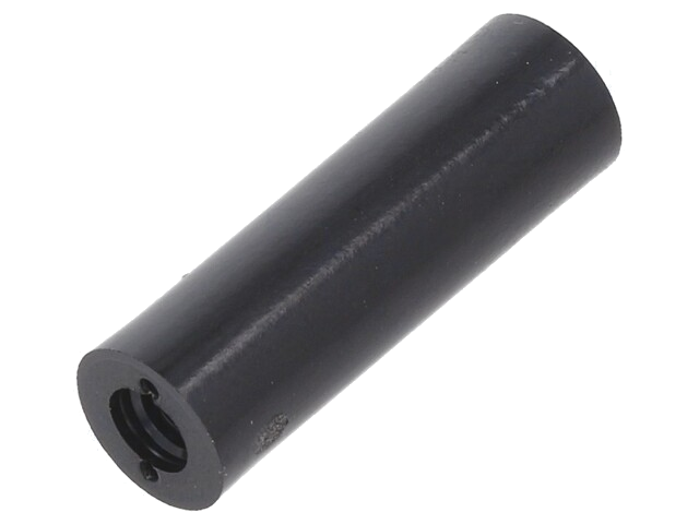 Afstandsbus; cilinder; polyamide; M4; L: 25mm; Øext: 8mm; zwart