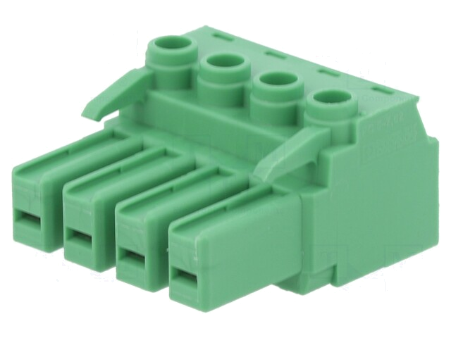 Ontkoppelbare terminal strip; 7,62mm; banen: 4; recht; stekker