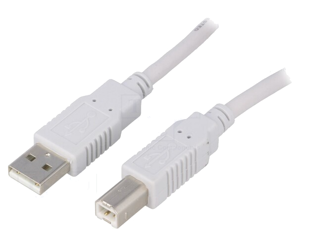 Kabel; USB 2.0; USB-A-stekker,USB-B-stekker; 1m; grijs; Ader: CCA