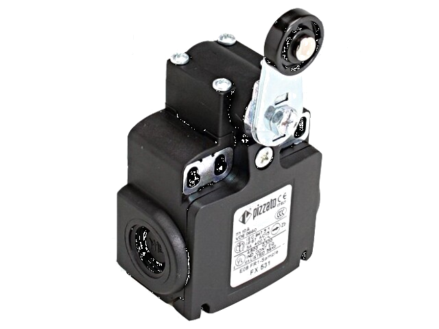 Eindschakelaar; hendel R 35mm, roller van kunststof Ø18mm