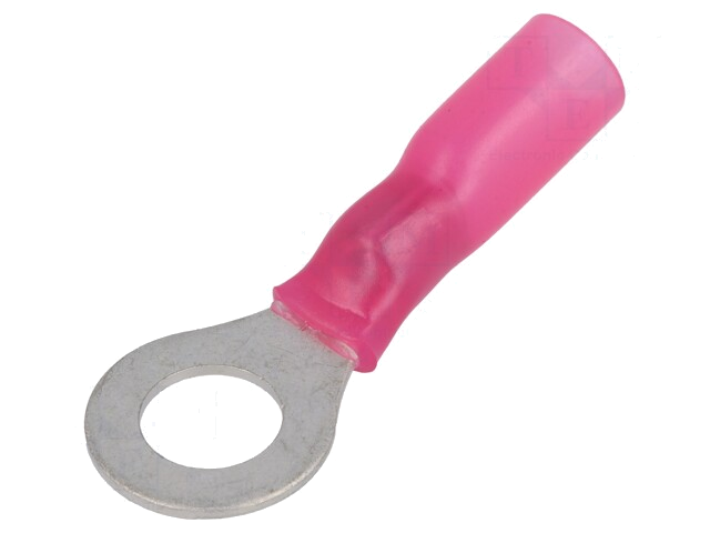 Uiteinde: oog; M6; Ø: 6,5mm; 0,5÷1,5mm2; klemmen; voor draad; rood