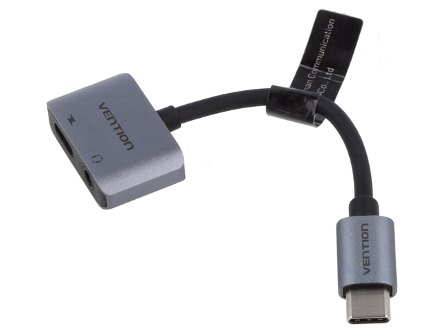 Adapter; vernikkeld; 0,1m; Ødraad: 3,5mm; grijs