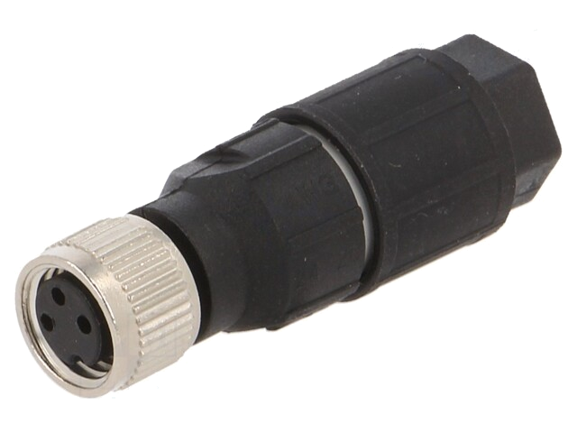 Connector: M8; vrouwelijk; PIN: 3; recht; voor draad; stekker; 4A