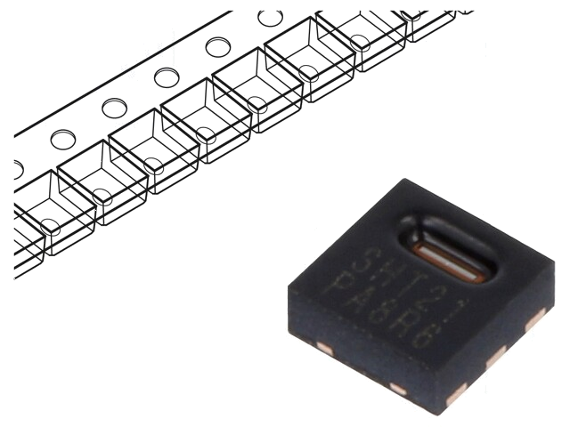 Sensor: temperatuur en vochtigheid; 0÷100%RH; -40÷125°C; DFN6