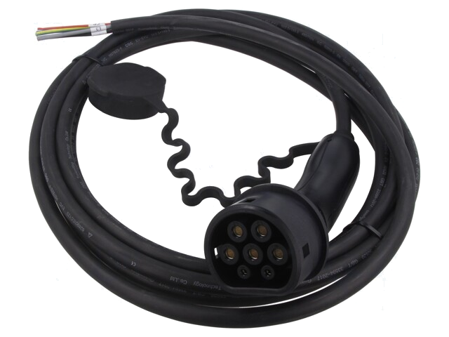 Kabel: eMobility; 1x0,5mm2,5x6mm2; 480V; 11kW; IP54; draden,Type 2