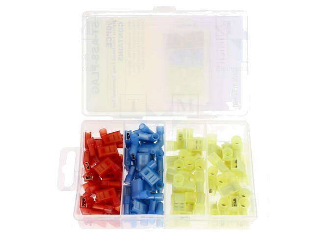 Set: connectoren; klemmen; voor draad; hoek van 90 °; 90st.