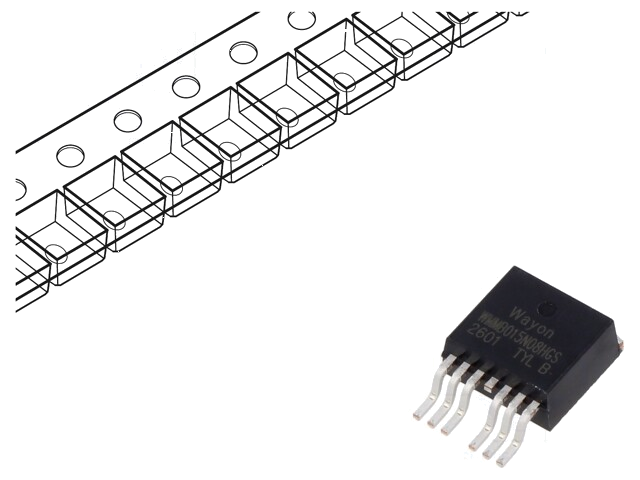 Transistor: N-MOSFET; unipolair; TO263-7