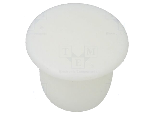 Afsluitdopje; H: 8mm; indrukken; Flensdiam: 12mm; wit; 054085211303
