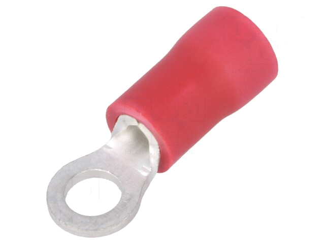 Uiteinde: oog; M3; 1,65mm2; klemmen; voor draad; geïsoleerd; rood