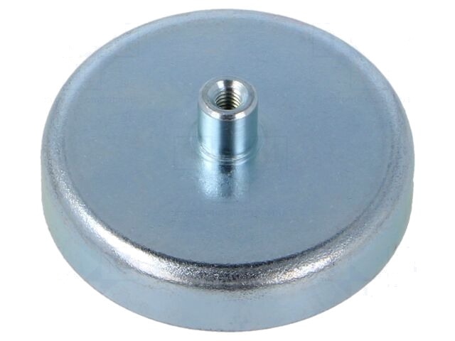 Magneet: vast; hard ferriet; 220N; Ø: 50mm; H: 18,5mm; staal