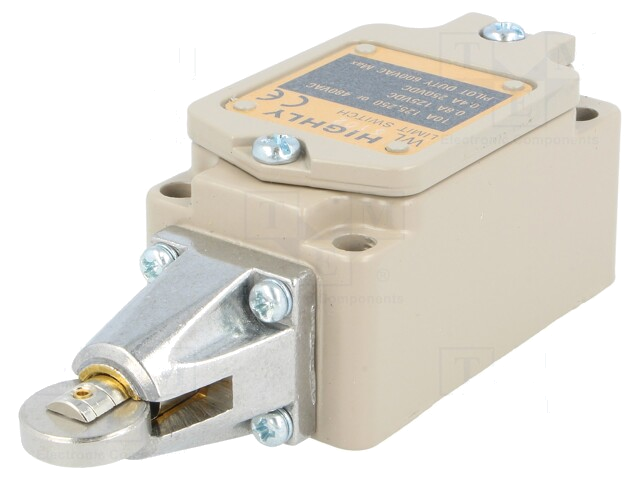 Eindschakelaar; roller van metaal Ø17mm; NO + NC; 10A; M20; IP64