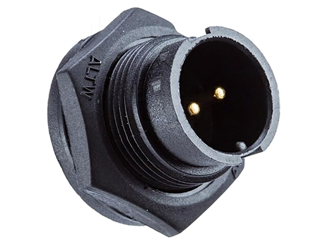 Connector: rond; contact; maat B; mannelijk; PIN: 3; bajonet; 10A