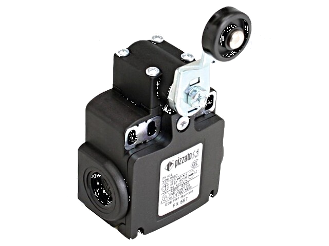 Eindschakelaar; hendel R 43mm, roller van kunststof Ø20mm