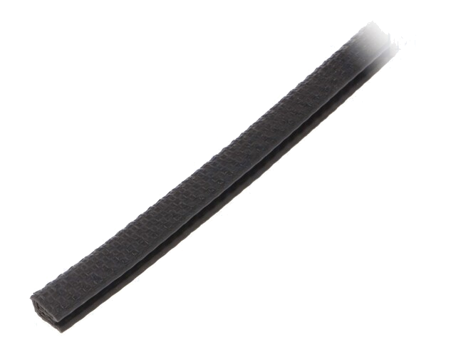 Randbescherming; PVC; L: 10m; zwart; H: 11,4mm; W: 9mm; industrieel