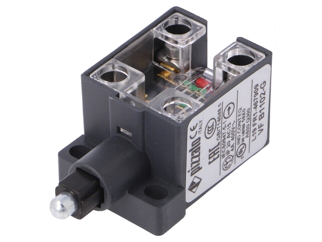 Eindschakelaar; metalen pen; NC x2; 10A; max.400VAC; max.250VDC