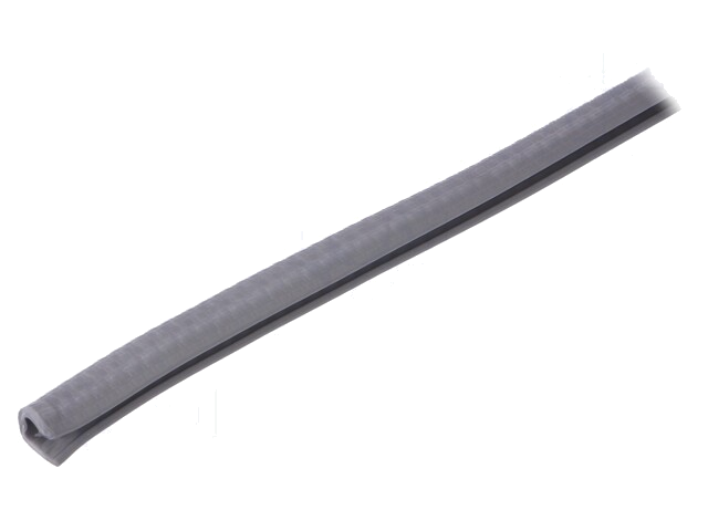 Randbescherming; PVC; L: 100m; zilver; H: 9,5mm; W: 6,5mm