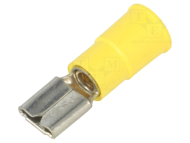 Connector: vlak; 6,4mm; 0,8mm; vrouwelijk; klemmen; voor draad