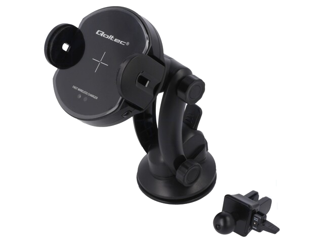 Autohouder; zwart; op ruit; USB A,USB C; 15W; Iin: 2A; 1,2m; USB 2.0