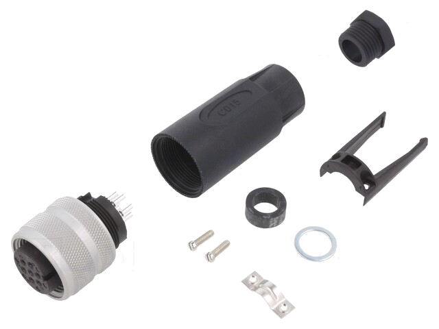 Connector: rond; stekker; maat 14S; C015; vrouwelijk; PIN: 7; IP65