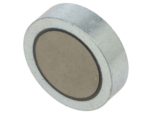 Magneet: vast; samarium, kobalt; 150N; Ø: 25mm; H: 7mm; staal