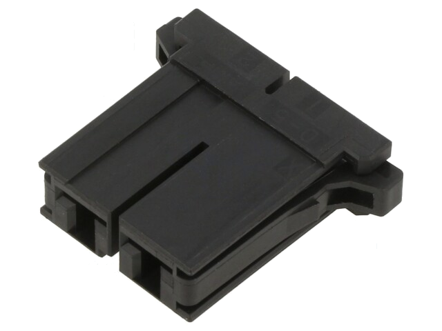 Connector: kabel-plaat; zwart; stekker; vrouwelijk; PIN: 2; 10,16mm