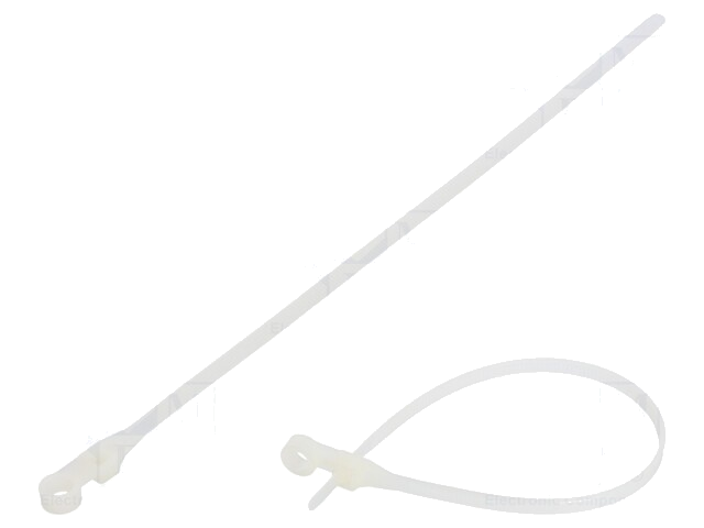 Kabelbinder; met bevestigingsopening; L: 220mm; W: 4,8mm; 222N