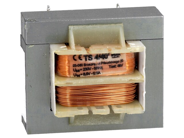 Transformator: netwerk; 4VA; 230VAC; 8,5V; 500mA; schroeven; IP00