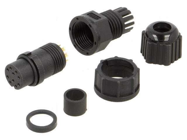 Connector: rond; stekker; maat B; vrouwelijk; PIN: 10; bajonet; 2A