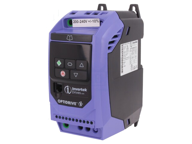 Vector-invertor; Max.motorvermogen: 0,37kW; Uvoed: 200÷240VAC