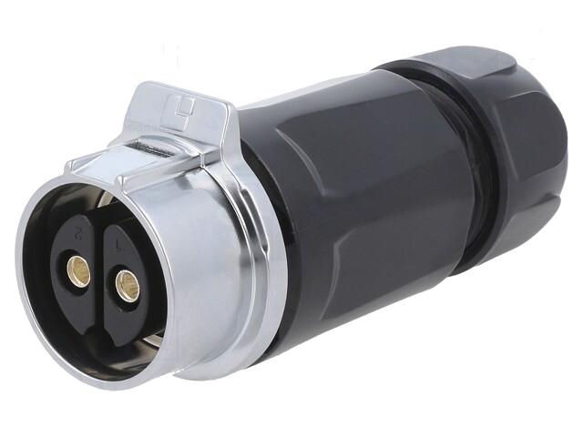 Connector: rond; stekker; maat 28; 02; vrouwelijk; PIN: 2; verguld