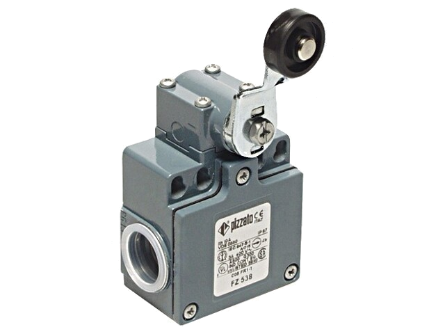 Eindschakelaar; hendel R 43mm, roller van kunststof Ø20mm