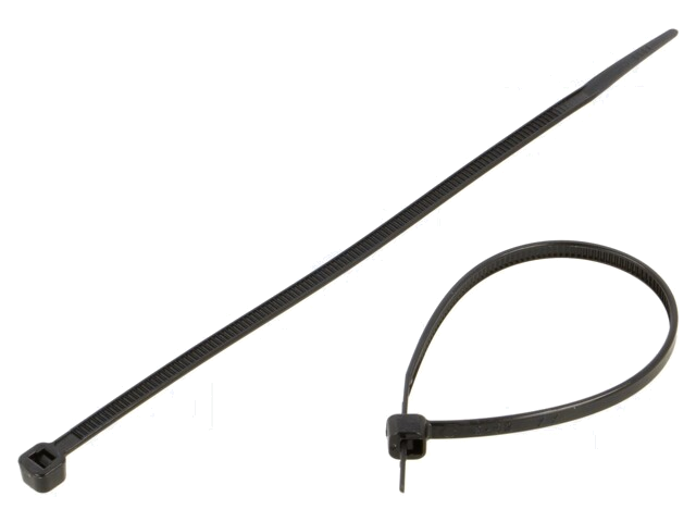 Kabelbinder; L: 140mm; W: 3,6mm; polyamide; 180N; zwart; 100st.