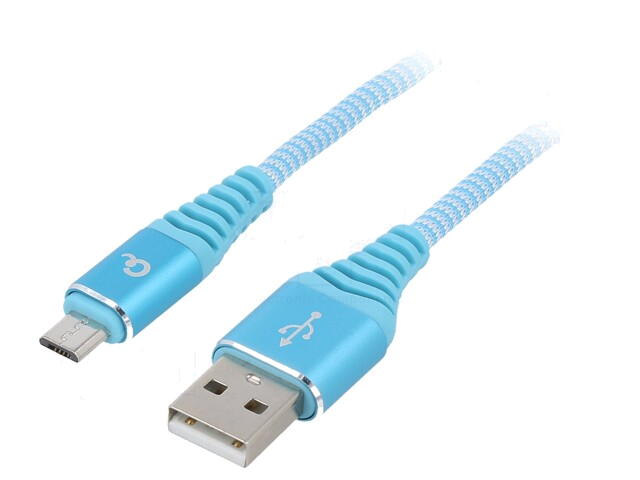 Kabel; USB 2.0; USB-A-stekker,USB B-microstekker; verguld; 1m