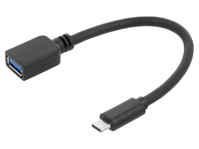 Kabel; USB 3.0; USB-A aansluiting,USB-C-stekker; vernikkeld