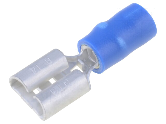 Connector: vlak; 6,3mm; 0,8mm; vrouwelijk; 2mm2; klemmen