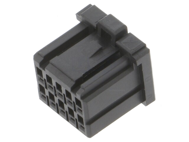 Connector: kabel-plaat; zwart; stekker; vrouwelijk; PIN: 10; 2mm