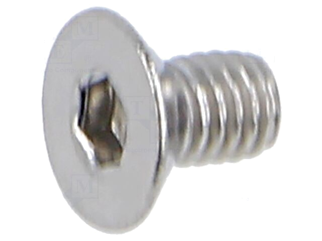 Schroef; M3x5; 0,5; Kop: verzonken; binnenzeskant; HEX 2mm