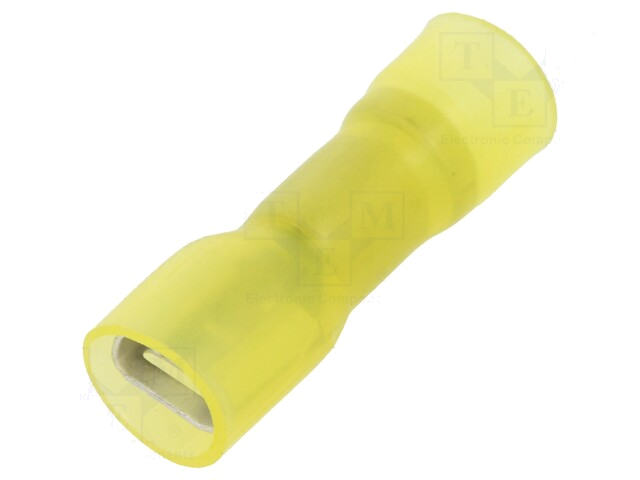 Connector: vlak; 6,3mm; 0,8mm; vrouwelijk; 4÷6mm2; klemmen; geel