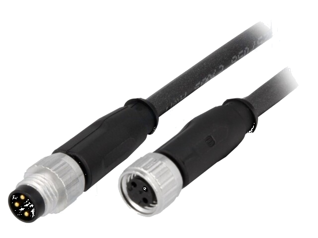 Kabel: voor sensoren/ automaten; M8-M8; mannelijk; vrouwelijk