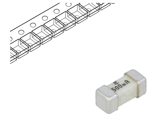 Zekering: smeltveiligheid; super snel; 500mA; 125VAC; 125V; 125VDC