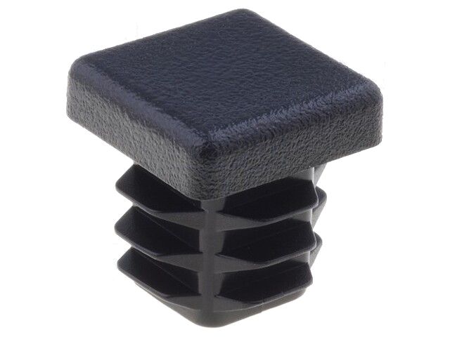 Afdekdopje; voor profielen; Lichaam: zwart; H: 15,5mm; Mat: LDPE