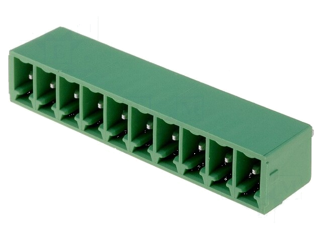 Ontkoppelbare terminal strip; 3,81mm; banen: 10; recht; contact