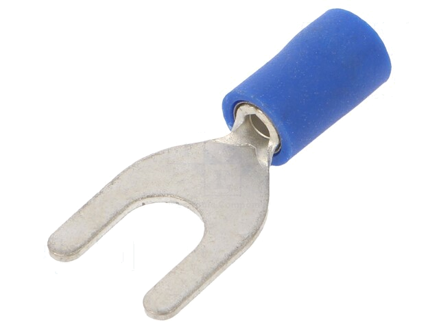 Uiteinde: vork; M6; Ø: 6,4mm; 1,5÷2,5mm2; klemmen; voor draad; blauw