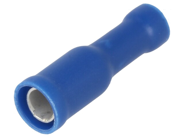 Connector: rond; vrouwelijk; Ø: 4mm; 1,5÷2,5mm2; klemmen; blauw