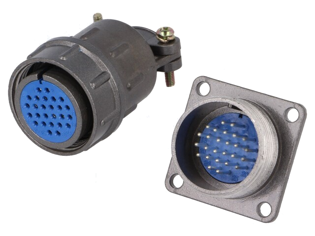 Connector: rond; contact,stekker; DS1110-07; PIN: 26; gedraaid