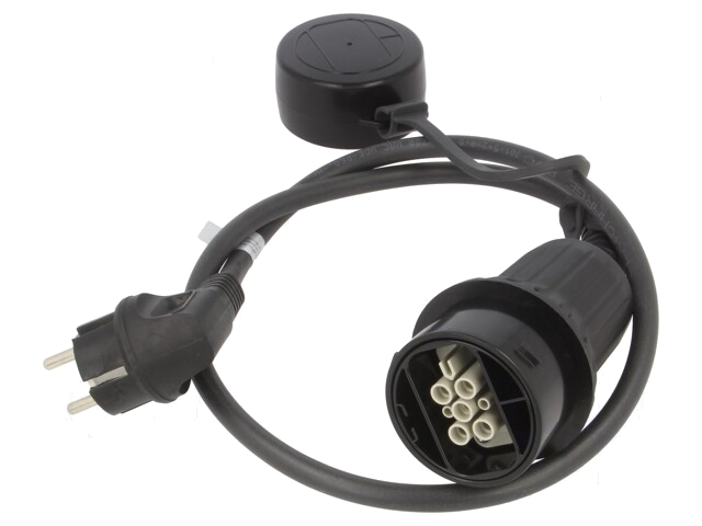 Kabel: eMobility; 1x0,5mm2,3x2,5mm2; 230V; 1,8kW; IP44; 0,96m; 8A